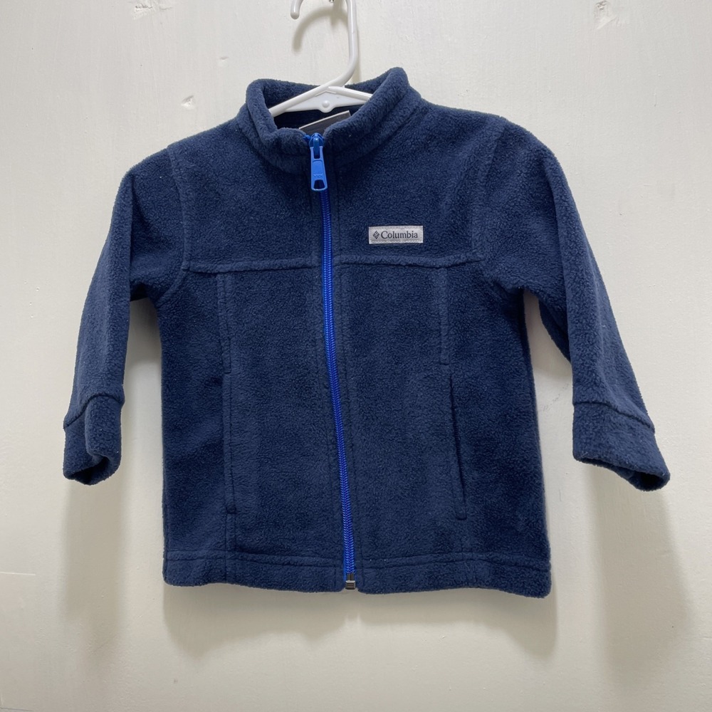 Columbia Steens Mt Fleece Jacket Navy Blue Toddler Boy Sz 12-18M‎ Zip Up